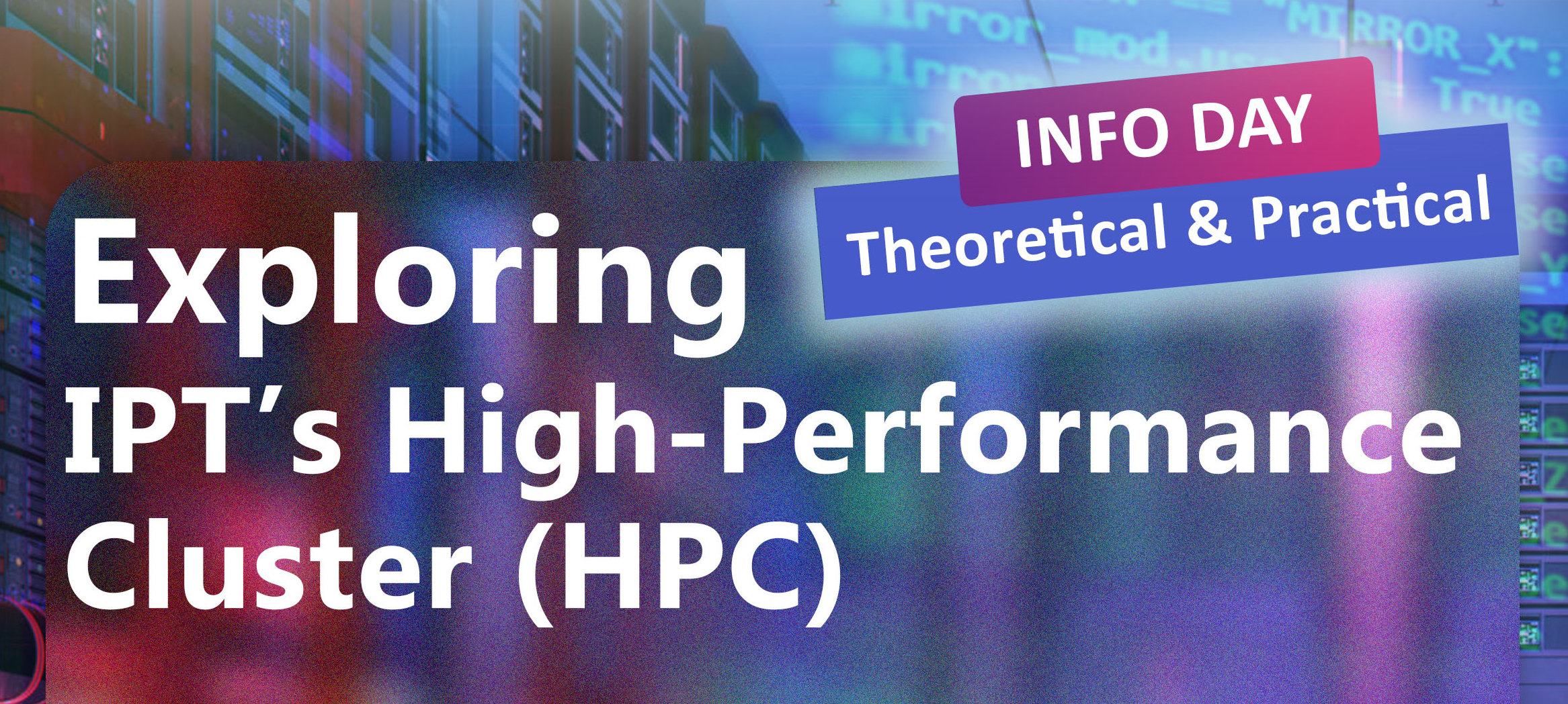 L’équipe responsable de la gestion du cluster de calcul à haute performance (HPC) de l’Institut Pasteur de Tunis, organise une demi journéed’information (mini workshop) autour du cluster de calcul institutionnel